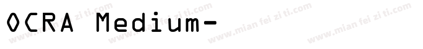 OCRA Medium字体转换